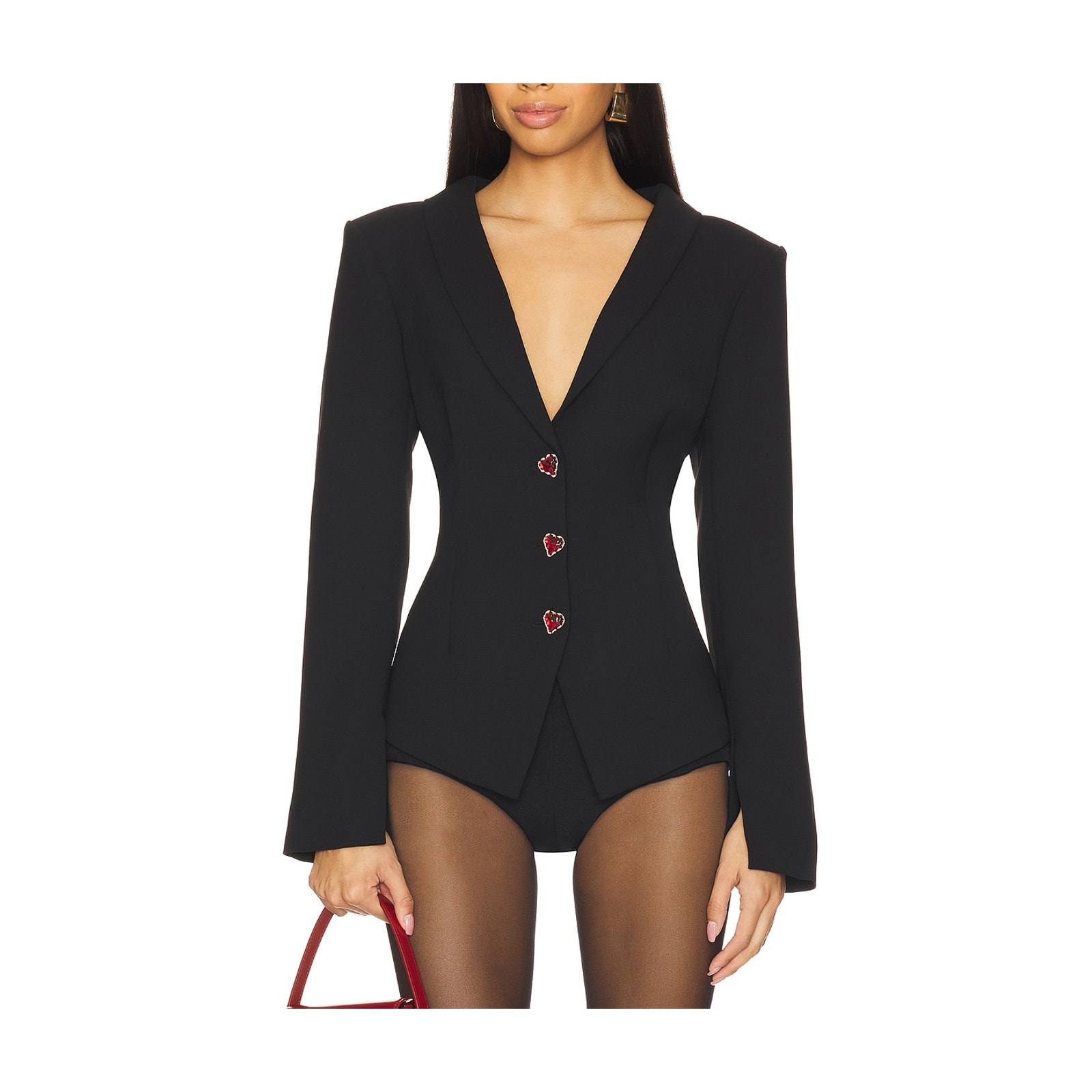 For Love & Lemons Embellished Black Noemie Blazer Size Xs